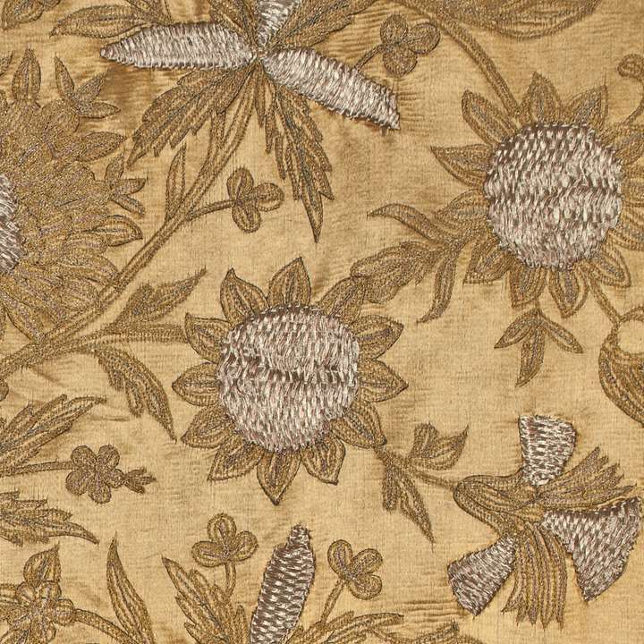Ottoman Embroidered Gold Silk Hanging